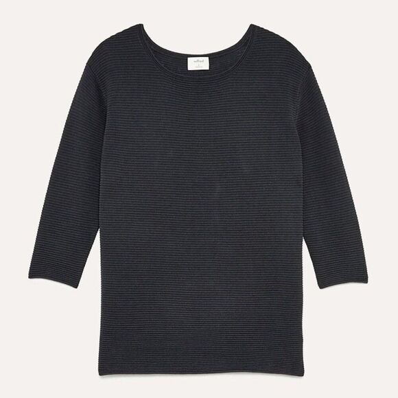 Aritzia Wilfred Blanchard Silk & Cashmere Grey Ribbed Sweater Size XS - Picture 5 of 16